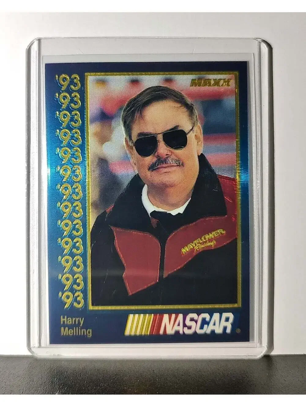 Harry Melling 1993 Maxx Premier Plus Racing #119 NASCAR Card Melling Racing